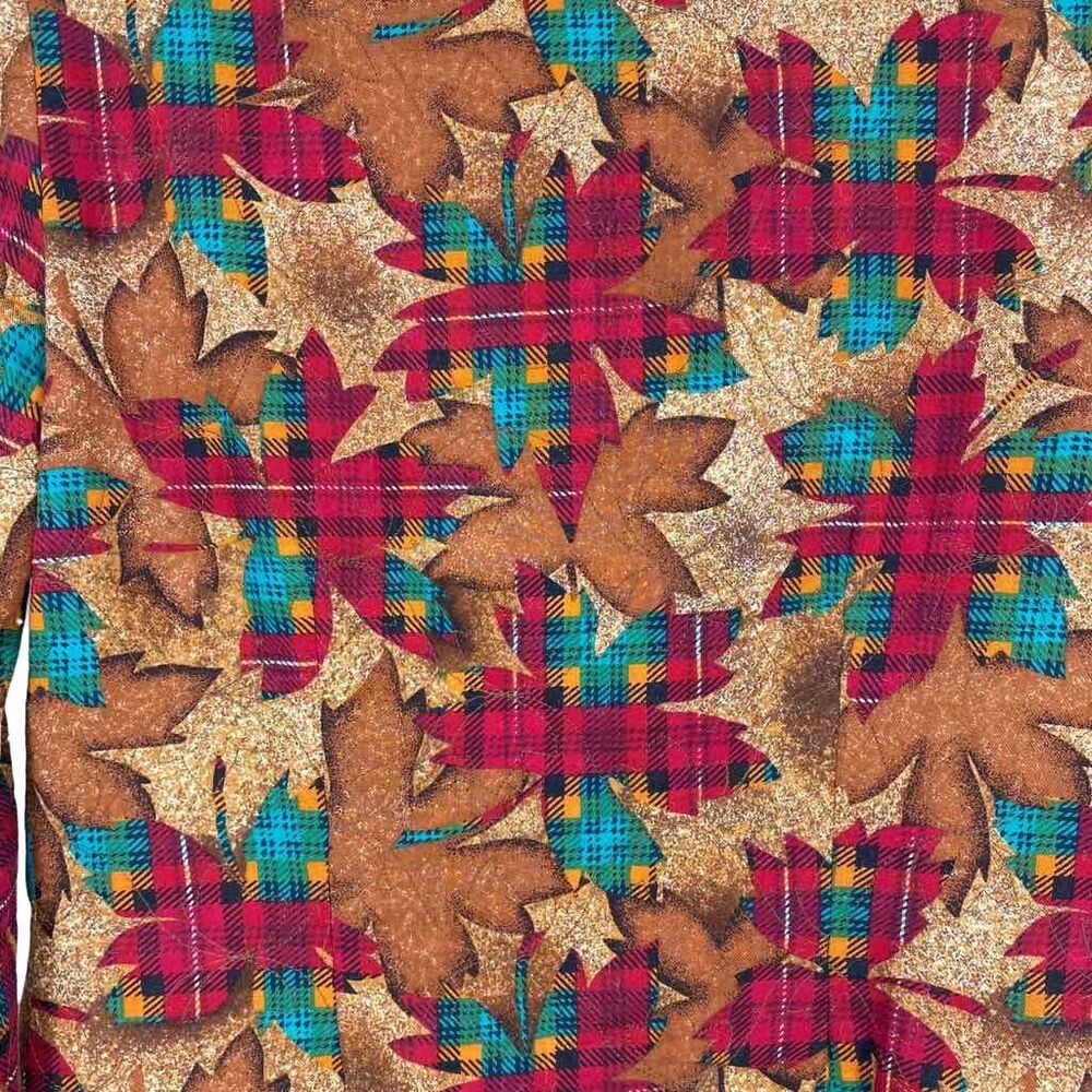 Vintage ANNE CRIMMINS Collections Fall Leaf Novelty Blazer Size 8 Quilted - Picture 8 of 9